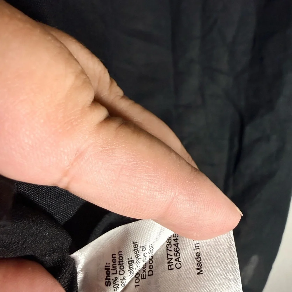 J.Crew Embroidered Linen Blend Sleeveless Dress Black White – Size XS - Picture 4 of 5